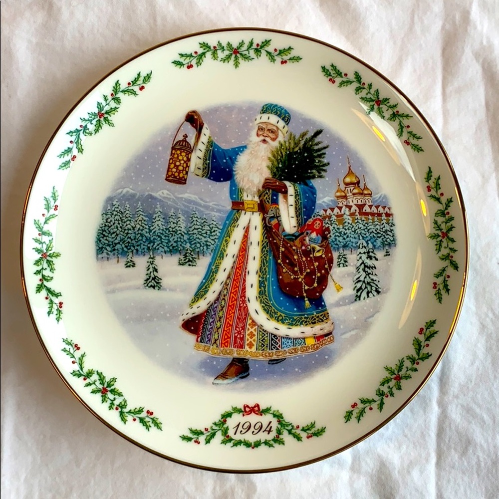 Lenox Victorian Santa Collector Plate 1994 Vintage Lenox